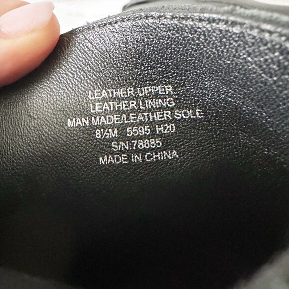 Tory Burch Brooke Perfect Black Refine Pebble Leather Riding Ankle Boot Size 8.5 - Picture 10 of 12